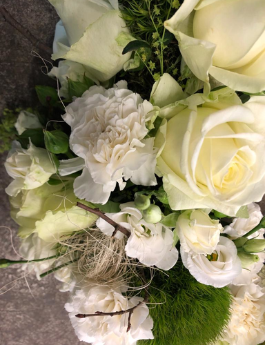 Bouquet de fleurs mix blanc